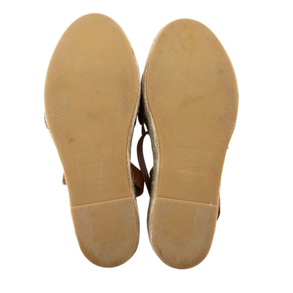 Valentino Leather Rose Atelier 03 Espadrille Wedges - Size 8.5 / 38.5 - Picture 6 of 8